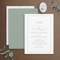 Elegante Einfache Hochzeit in grüner Form