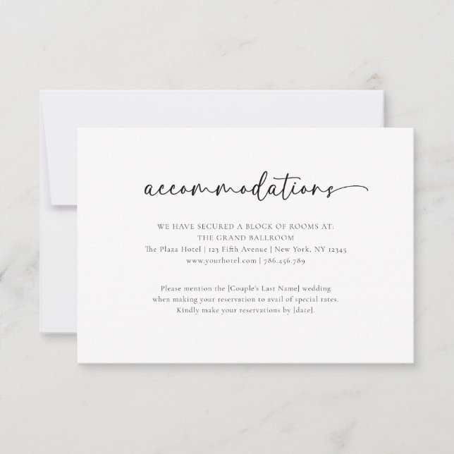 Elegante einfache Hochzeitskarte Dankeskarte (Vorderseite)