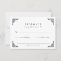 Elegante einfache klassische Hochzeits-RSVP-Karte