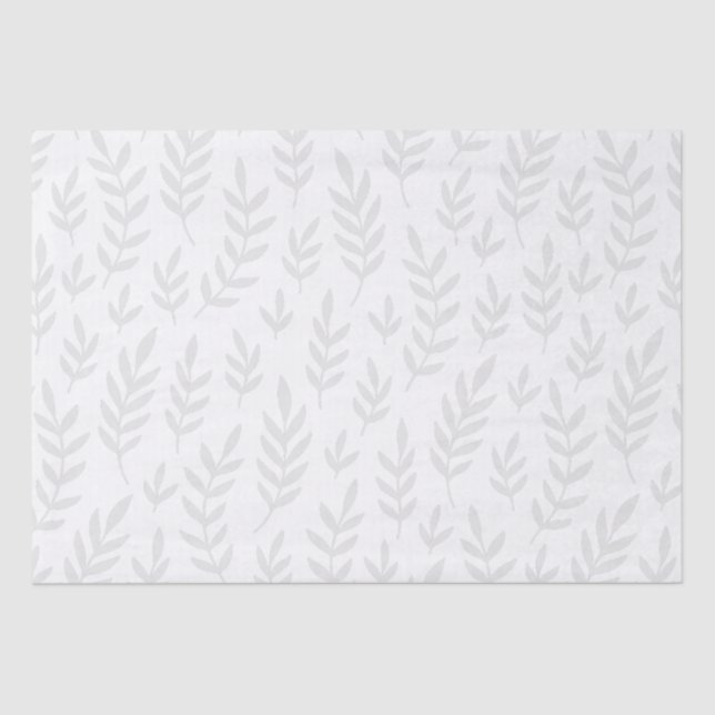 ELEGANTE EINFACHE LEAF-PATTERN PFLANZE FOLIAGE BOT SEIDENPAPIER (Vorderseite)