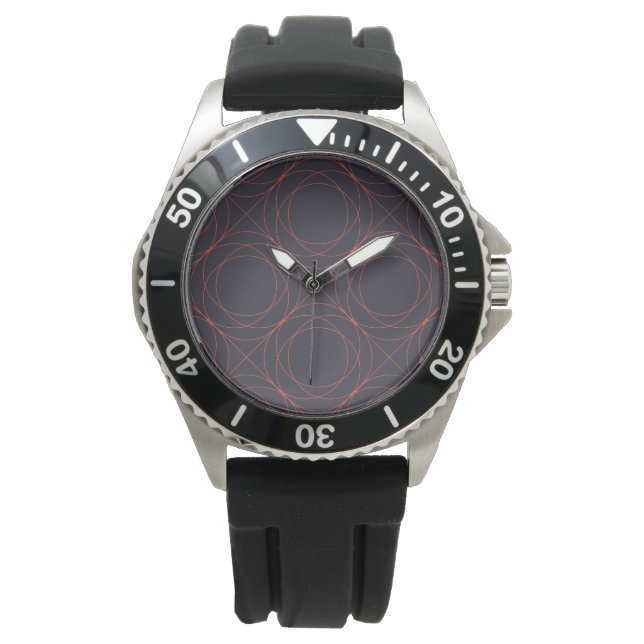 Elegante, einfache, lebendige, moderne Linienmuste Armbanduhr (Vorderseite)