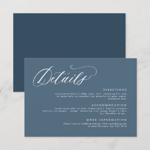 Elegante, einfache Minimalistisch-moderne Hochzeit Begleitkarte