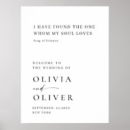 Elegante einfache Minimalistische Begrüßung Poster