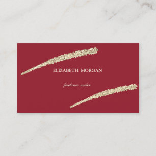 Elegante Einfache, Minimalistische, Gold Glitzer L Visitenkarte