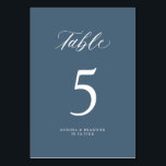 Elegante, einfache Minimalistische Hochzeit Tischnummer<br><div class="desc">Einfache Minimalistische Dusty blauen Schiefer Hochzeit Tischnummer. Weitere passende Designs und Variationen finden Sie in meinem "Blitzweddingpaperie" Shop. Und zögern Sie nicht,  mich für weitere Anpassungen oder Match-Artikel zu kontaktieren.</div>