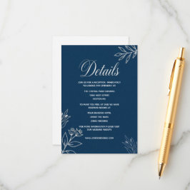 elegante einfache minimalistische Hochzeitswebsite Begleitkarte