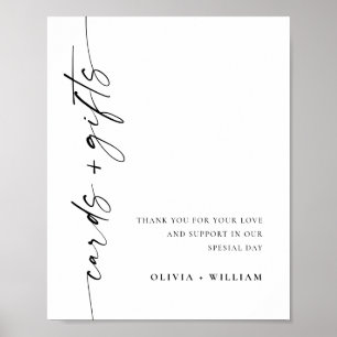 Elegante einfache Minimalistische Karten und Gesch Poster
