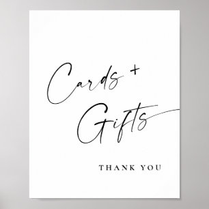 Elegante einfache Minimalistische Karten und Gesch Poster