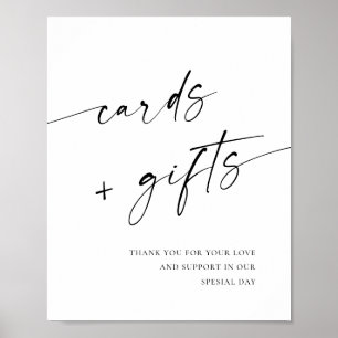 Elegante einfache Minimalistische Karten und Gesch Poster