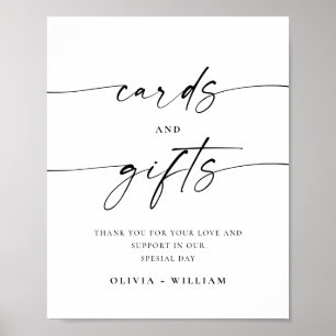 Elegante einfache Minimalistische Karten und Gesch Poster