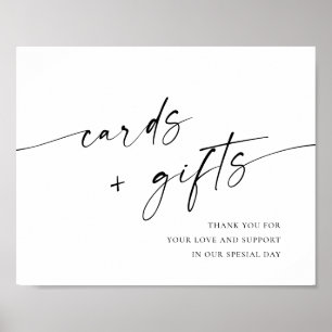 Elegante einfache Minimalistische Karten und Gesch Poster