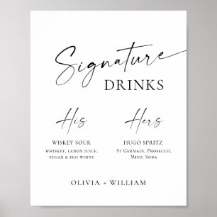 Elegante, einfache Minimalistische Unterschrift Dr Poster
