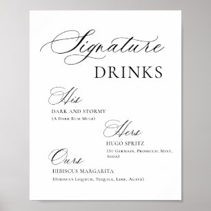 Elegante, einfache Minimalistische Unterschrift Dr Poster