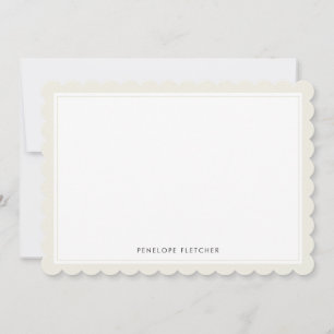 Elegante einfache moderne cremefarbene Notizkarten Mitteilungskarte