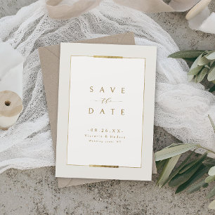 Elegante einfache moderne klassische Hochzeit Save The Date