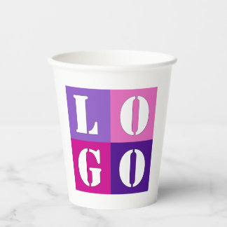 Elegante, einfache Personalisierte Hochzeit Pappbecher