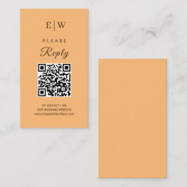 Elegante Einfache Pfirsicheife Begleitkarte