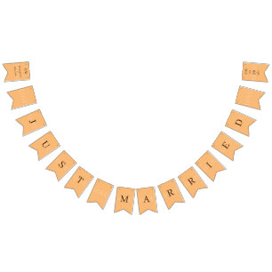 Elegante Einfache Pfirsicheife Wimpelkette
