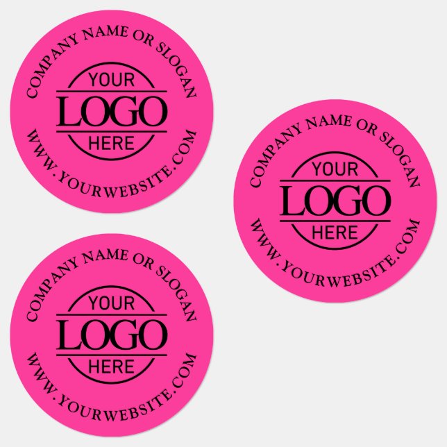 Elegante, einfache, rosa Logo-Werbung Etiketten (Gruppe)