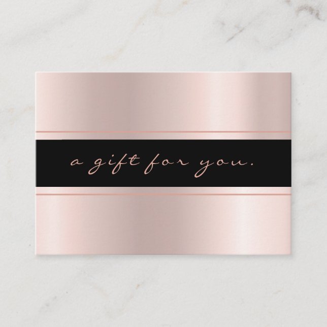 Elegante einfache Rose Gold Ombre Rabattkarte (Vorderseite)