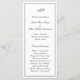 Elegante einfache Schwarz-weiß-formale Monogramm-H Programm