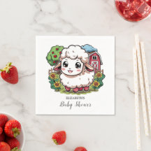 Elegante, einfache Sheep Baby-Dusche