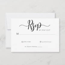 Elegante einfache Skript-Hochzeits-RSVP
