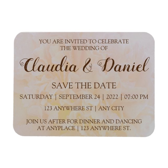 Elegante, einfache, staubige Pony-Hochzeit Magnet (Horizontal)