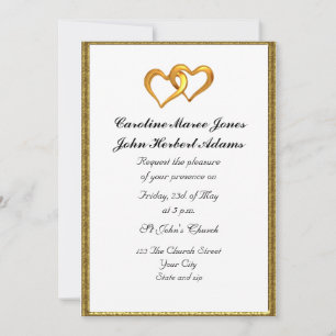 Elegante einfache weiße Hochzeitseinladung Einladung