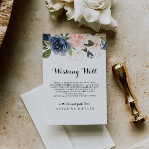 Elegante Einfache Winter-Blumenhochzeit wünschend  Begleitkarte