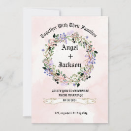 Elegante Einladung | Anpassbare Hochzeit I