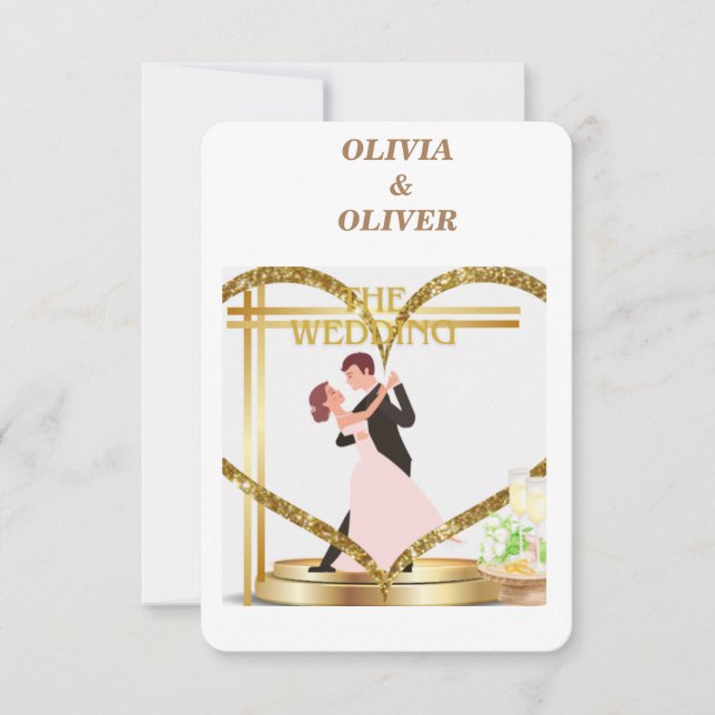 Elegante Einladung. Dankeskarte (Vorderseite)