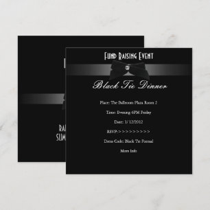 Elegante Einladung Spendenaktion Formal Black Tie