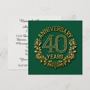 Elegante Einladung zum 40-jährigen Jubiläum
