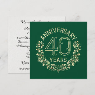 Elegante Einladung zum 40-jährigen Jubiläum