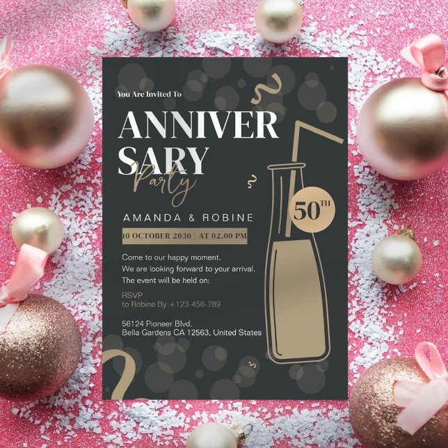 Elegante Einladung zum 50-jährigen Jubiläum (Von Creator hochgeladen)