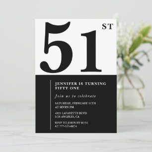 Elegante Einladung zum 51. Geburtstag für Frauen S
