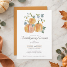 Elegante Einladung zum Friendsgiving-Dinner mit Kü