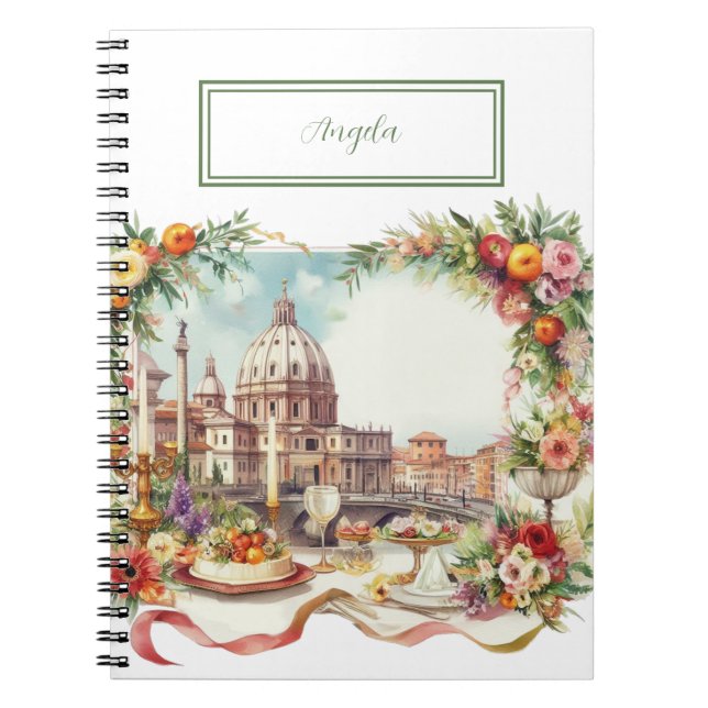 Elegante Einladung zum Hochzeitsessen in Florenz, Notizblock (Vorderseite)