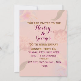 Elegante Einladung zum Hochzeitstag