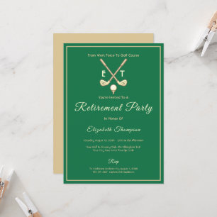 Elegante Einladung zum Ruhestand Golfclubs