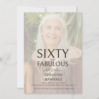 Elegante Einladung zum Sechzigsten Geburtstag Part