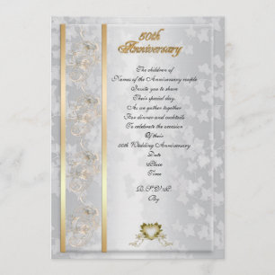 Elegante Einladung zur 50. Hochzeitsjubiläumsfeier
