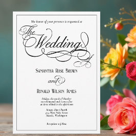 Elegante Einladung zur feierlichen Hochzeit