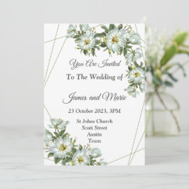 Elegante Einladung zur Hochzeit,