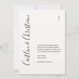 Elegante Einladung zur Hochzeit