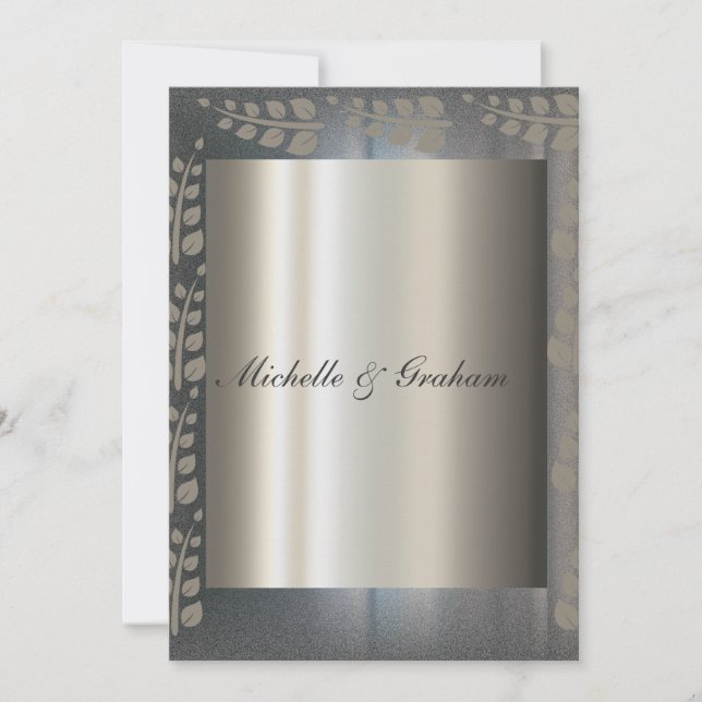 Elegante Einladung zur Hochzeit (Vorderseite)