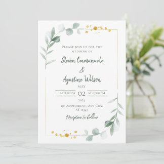 Elegante Einladung zur Hochzeit