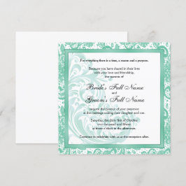 Elegante Einladung zur Hochzeit - Aquamarine