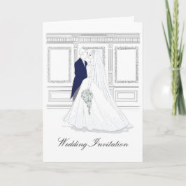 Elegante Einladung zur Hochzeit First Kiss